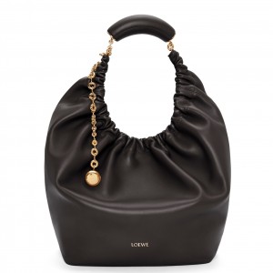 Loewe Medium Squeeze Bag in Black Nappa Lambskin