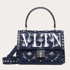 Valentino Garavani Blue VLTN Quilted Candystud Bag