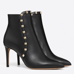 Valentino Garavani Black Rockstud Bootie 85mm