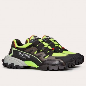Valentino Men's Black/Green Climbers Sneakers