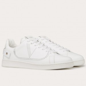 Valentino Men's Backnet VLOGO Sneakers With White Heel