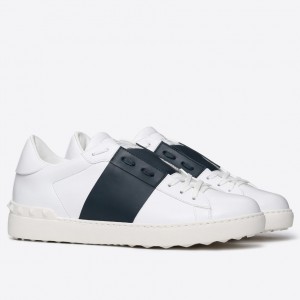 Valentino Garavani Matte Open Sneaker Navy Blue