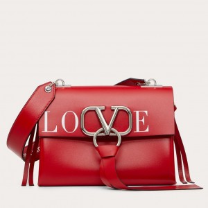 Valentino Small Love Vring Shoulder Red Bag