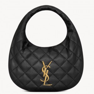 Saint Laurent Icarino Bag in Black Quilted Nappa Leather