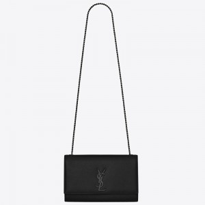 Saint Laurent Medium Kate All Black Shoulder Bag