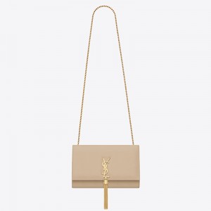 Saint Laurent Medium Kate Bag With Tassel In Powder Smooth Leather