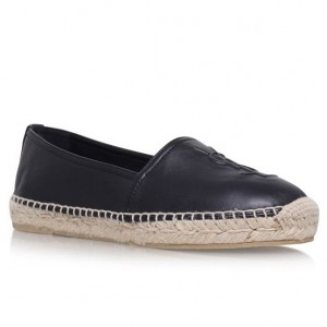 Saint Laurent Black Leather Espadrilles