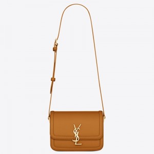 Saint Laurent Solferino Small Bag In Brown Calfskin