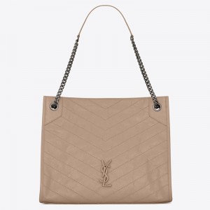Saint Laurent Medium Niki Shopping Bag In Sand Leather 