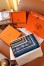 Hermes Blue Tatouages Marins Bandana Shawl 140 
