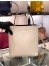 Prada White Saffiano North South Double Medium Bag