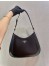 Prada Cleo Shoulder Large Bag In Black Brushed Leather 