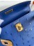 Hermes Blue Electric Ostrich Kelly Mini II Handmade Bag