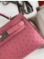 Hermes Terre Cutie Ostrich Kelly Mini II Handmade Bag
