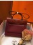 Hermes Herbag Zip 31cm Bag In Camel And Bordeaux