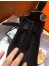 Hermes Herbag Zip 31cm Bag In Black Leather And Toile