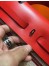 Hermes Herbag Zip 31cm Bag In Red Toile And Leather