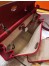 Hermes Herbag Zip 31cm Bag In Red Toile And Leather