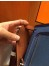 Hermes Herbag Zip 31cm Bag In Camel And Blue