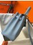Hermes Blue Lin Clemence Kelly 25cm GHW Bag
