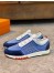 Hermes Blue Addict Sneakers In Bicolor Knit