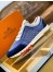 Hermes Blue Addict Sneakers In Bicolor Knit