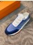 Hermes Blue Addict Sneakers In Bicolor Knit