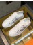 Hermes Avantage Sneakers In White/Blue Calfskin