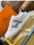 Hermes Avantage Sneakers In White/Blue Calfskin