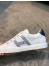 Hermes Avantage Sneakers In White/Blue Calfskin