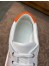 Hermes Avantage Sneakers In White/Orange Calfskin
