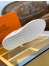 Hermes Avantage Sneakers In White/Orange Calfskin