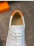 Hermes Quicker Sneakers In White/Orange Calfskin
