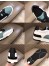 Hermes Trail Sneaker In White/Blue Calfskin