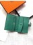 Hermes Bearn Mini Wallet In Vert Vertigo Epsom Leather