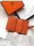 Hermes Bearn Mini Wallet In Orange Epsom Leather