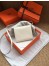 Hermes White Clic 16 Wallet With Strap