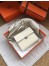 Hermes White Clic 16 Wallet With Strap