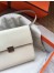 Hermes White Clic 16 Wallet With Strap