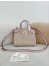 Valentino Antibes Small Shopping Bag in Canvas with Pink Leather