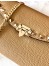 Valentino Rockstud Wallet with Chain in Beige Grained Leather