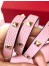 Valentino Rockstud Pouch Bag in Pink Grained Leather