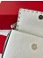 Valentino Rockstud Pouch Bag in White Grained Leather