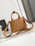 Prada Jardiniere Mini Tote Bag in Brown Cotton Canvas
