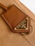 Prada Jardiniere Mini Tote Bag in Brown Cotton Canvas