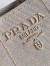 Prada Jardiniere Mini Tote Bag in Natural Cotton Canvas