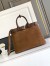 Prada Buckle Large Handbag with Belt in Cocoa Suede Calfskin 