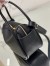 Prada Top Handle Bag in Black Grained Leather