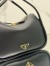 Prada Top Handle Bag in Black Grained Leather