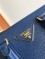 Prada Mini Galleria Bag in Blue Saffiano Leather